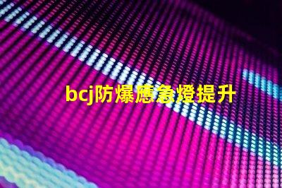 bcj防爆應急燈提升安全性的關鍵照明方案