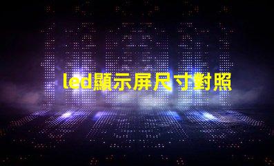 led顯示屏尺寸對照表揭示不同需求的最佳選擇