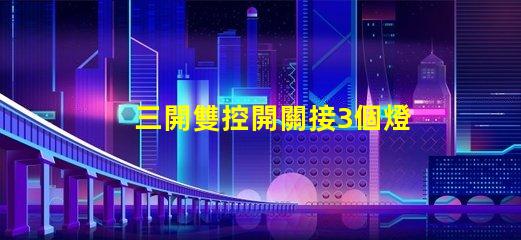 三開雙控開關接3個燈如何高效配置照明系統