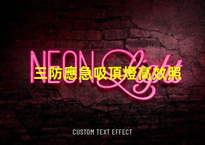 三防應急吸頂燈高效照明技術提升安全性