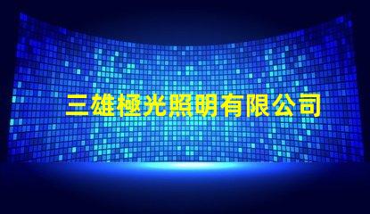 三雄極光照明有限公司引領LED照明潮流的創新先鋒