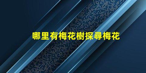 哪里有梅花樹探尋梅花樹的最佳觀賞地點