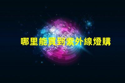 哪里能買到紫外線燈購買紫外線燈的最佳渠道分析