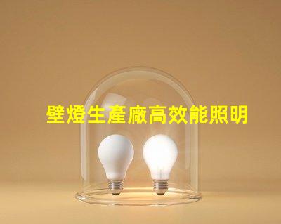 壁燈生產廠高效能照明解決方案的選擇