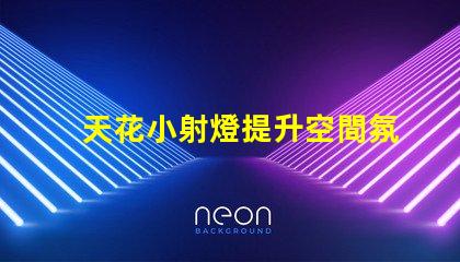 天花小射燈提升空間氛圍的照明選擇