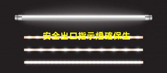 安全出口指示燈確保生命安全的關鍵照明設備