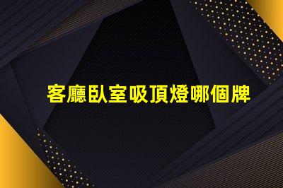 客廳臥室吸頂燈哪個牌子好探尋優質品牌的秘密
