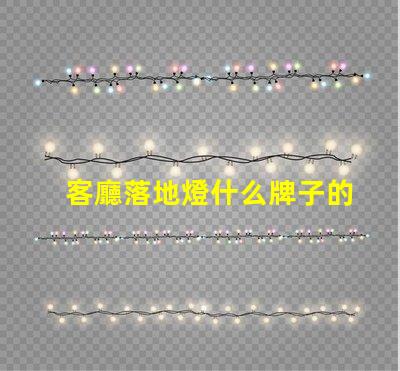 客廳落地燈什么牌子的好選購優質落地燈的實用指南