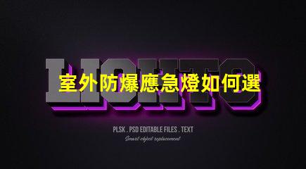 室外防爆應急燈如何選擇適合您需求的應急照明解決方案