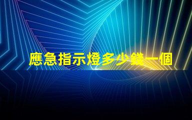 應急指示燈多少錢一個了解應急指示燈的市場定價