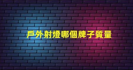 戶外射燈哪個牌子質量好探尋戶外照明設備最佳選擇