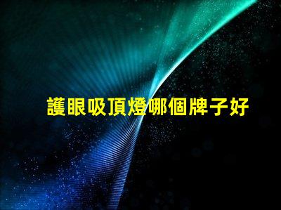 護眼吸頂燈哪個牌子好優質護眼燈具選擇指南